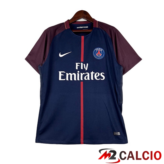 Maglie Calcio Paris PSG Retro Prima Blu Reale 2017-2018