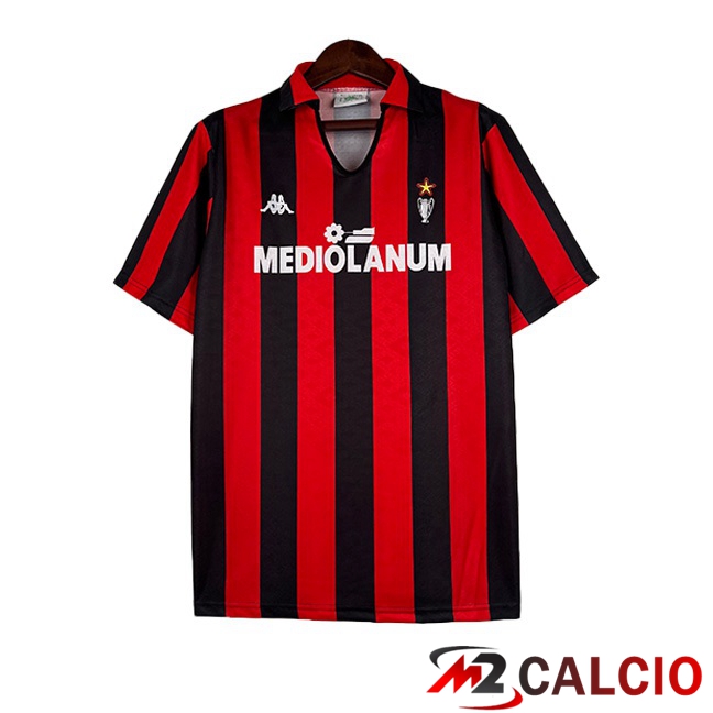 Maglie Calcio AC Milan Retro Prima Rosso 1989-1990