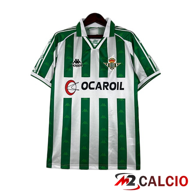Maglie Calcio Real Betis Retro Prima Bianco Verde 1995-1996