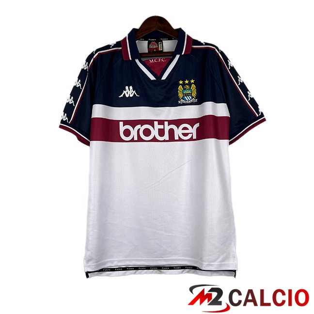 Maglie Calcio Manchester City Retro Seconda Bianco 1997-1998