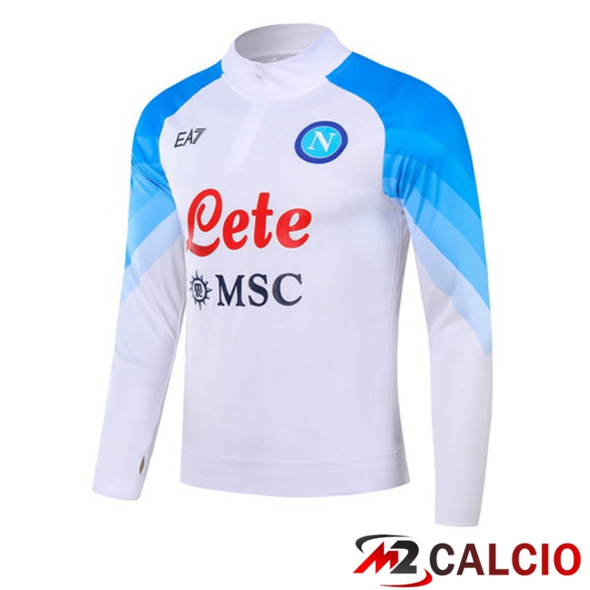 Felpa Allenamento SSC Napoli Bianco 2023/2024