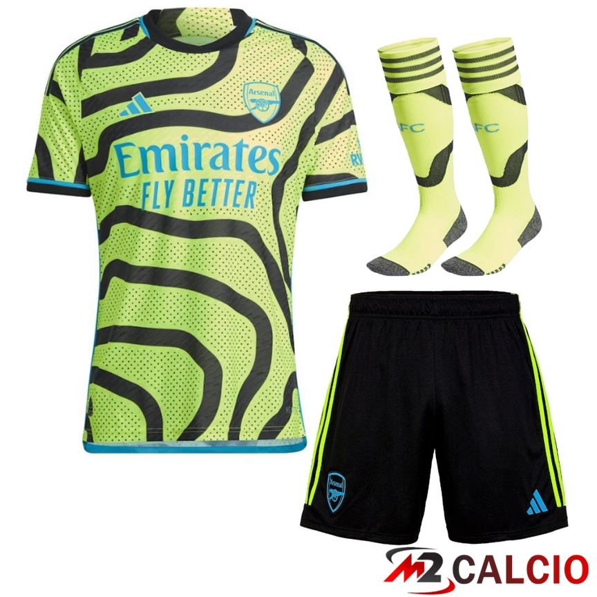 Insieme Maglie Calcio FC Arsenal Seconda (Pantaloncini + Calzini) 2023/2024