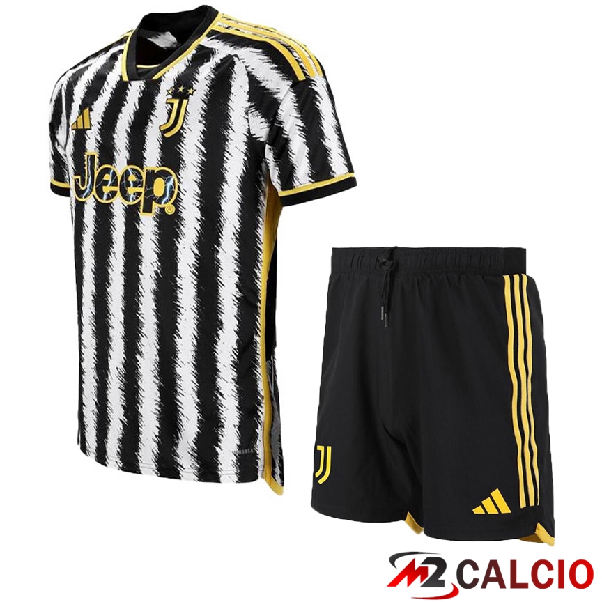 Insieme Maglie Calcio Juventus Prima + Pantaloncini 2023/2024