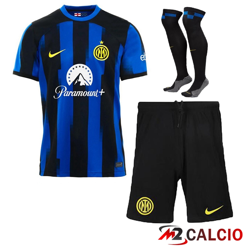 Insieme Maglie Calcio Inter Milan Prima (Pantaloncini + Calzini) 2023/2024