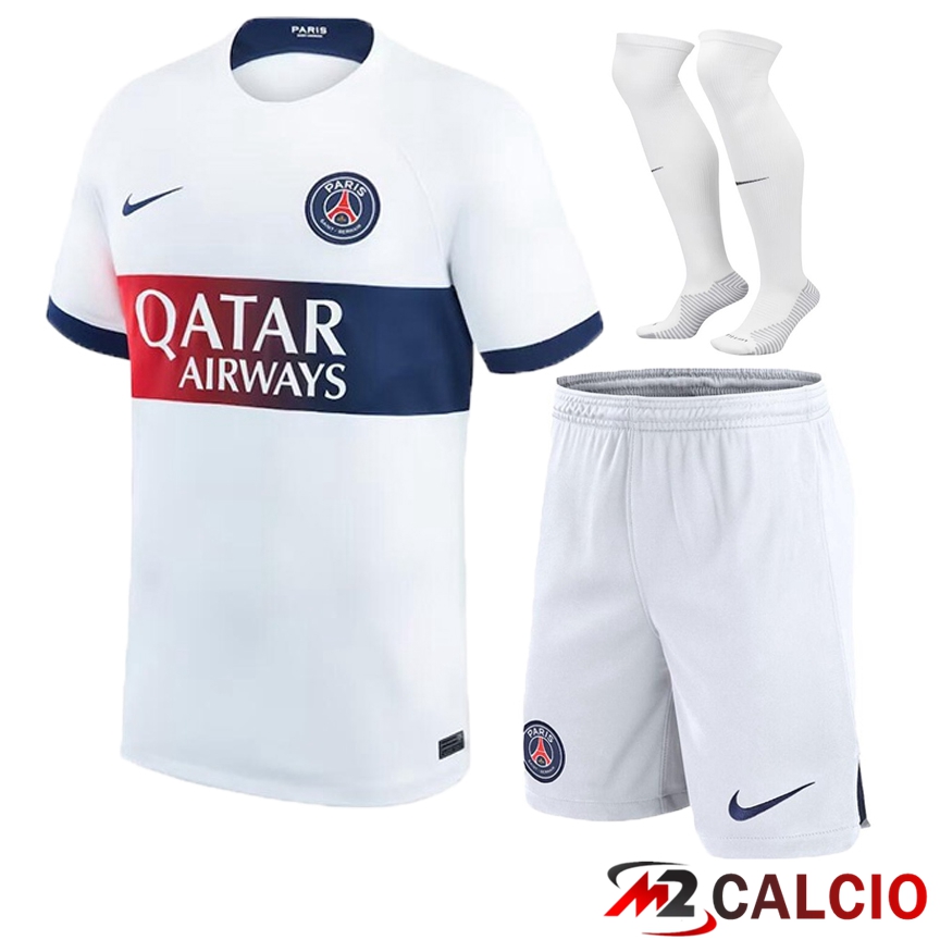 Insieme Maglie Calcio Paris PSG Seconda (Pantaloncini + Calzini) 2023/2024