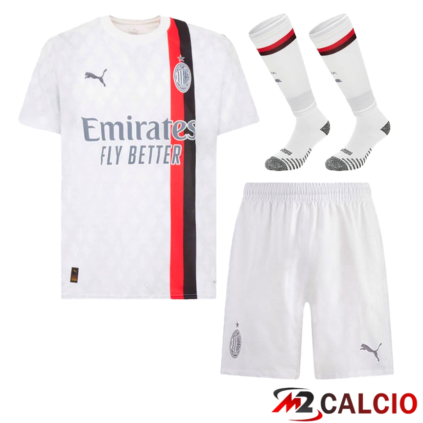 Insieme Maglie Calcio AC Milan Seconda (Pantaloncini + Calzini) 2023/2024