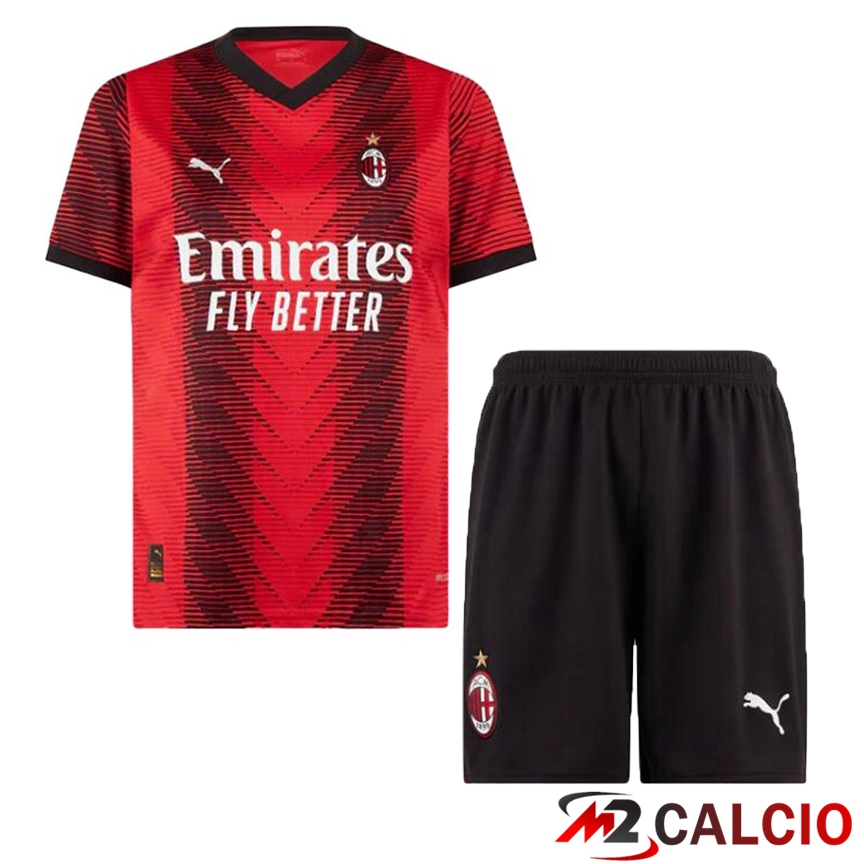 Insieme Maglie Calcio AC Milan Prima + Pantaloncini 2023/2024