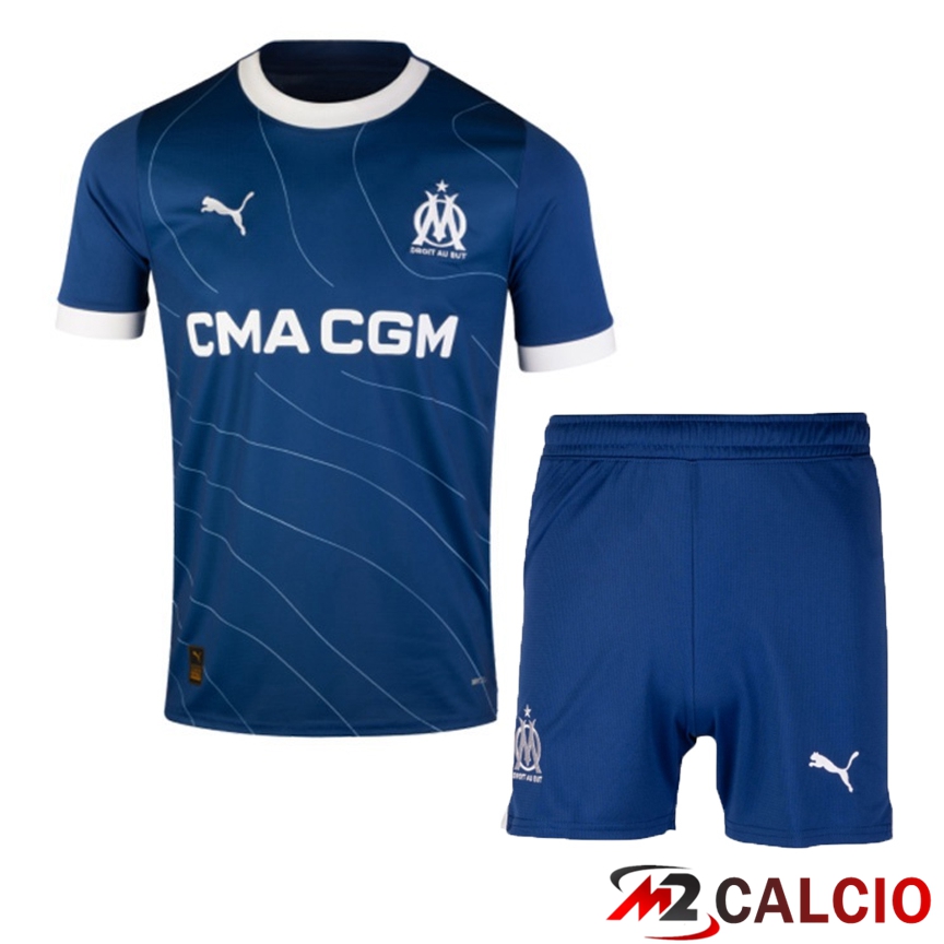 Insieme Maglie Calcio Marsiglia OM Seconda + Pantaloncini 2023/2024