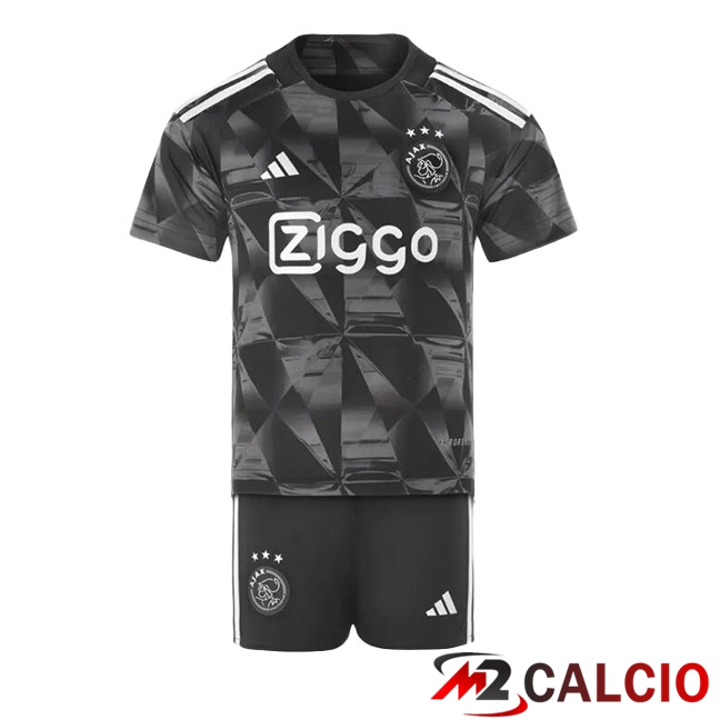 Maglie Calcio AFC Ajax Bambino Terza Nero 2023/2024