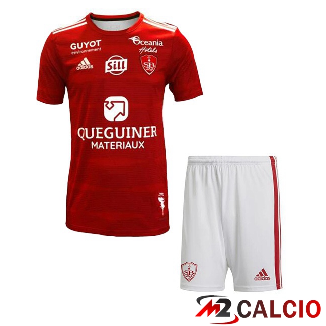 Maglie Calcio Stade Brestois Bambino Prima Rosso 2023/2024