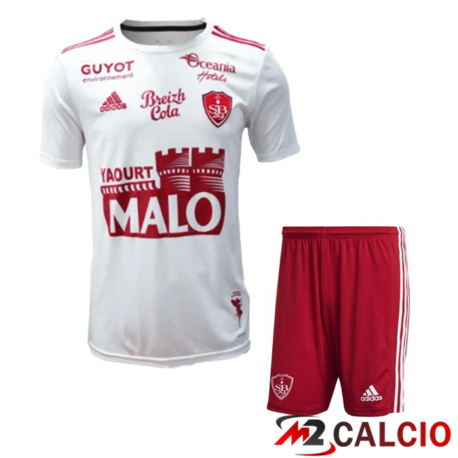 Maglie Calcio Stade Brestois Bambino Seconda Bianco 2023/2024
