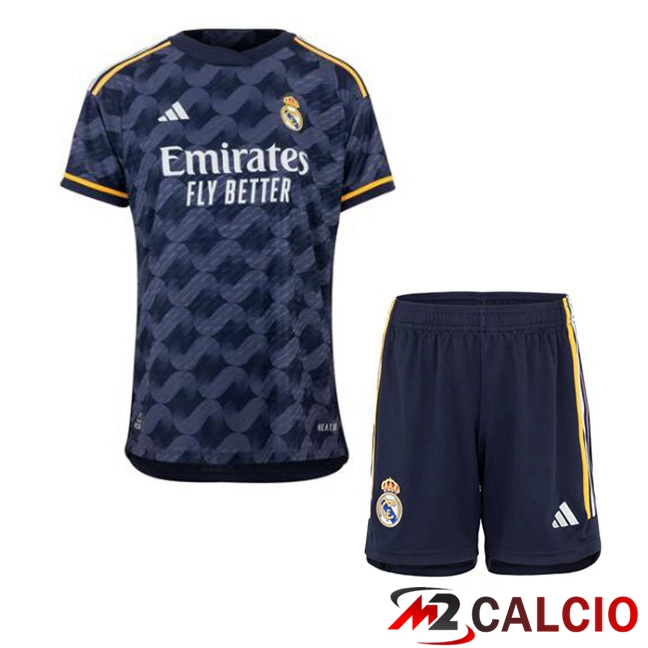 Maglie Calcio Real Madrid Bambino Seconda Blu Reale 2023/2024