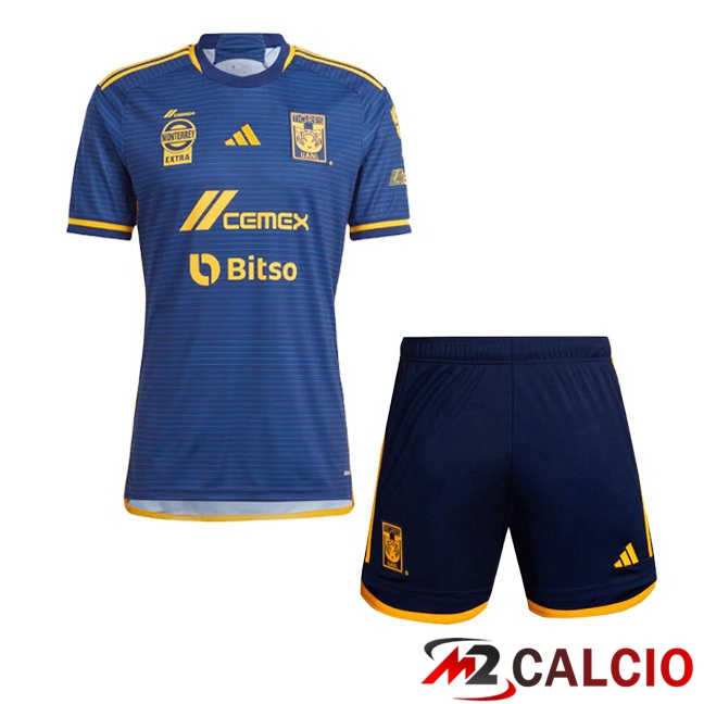 Maglie Calcio Tigres UANL Bambino Seconda Blu 2023/2024