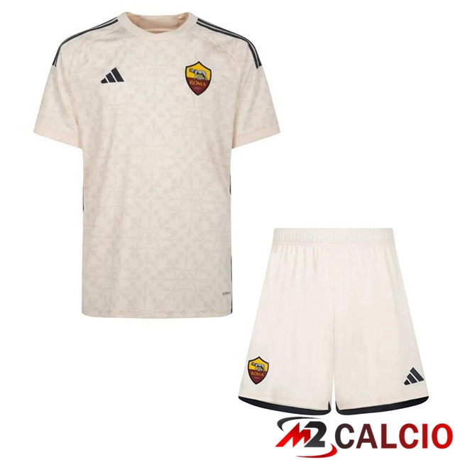 Maglie Calcio AS Roma Bambino Seconda Giallo 2023/2024
