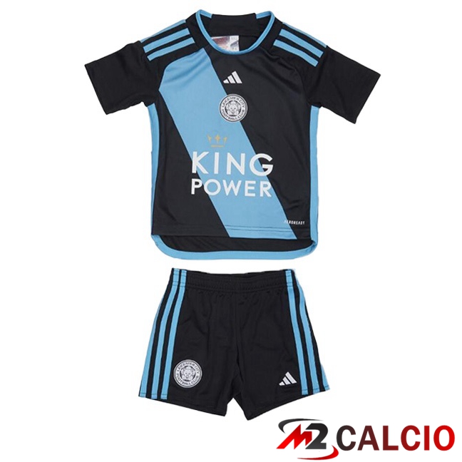 Maglie Calcio Leicester City Bambino Seconda Blu Nero 2023/2024