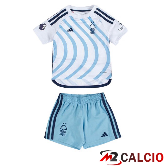 Maglie Calcio Nottingham Forest Bambino Seconda Blu Bianco 2023/2024
