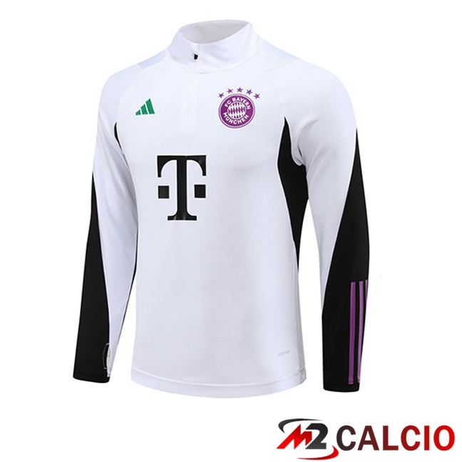Felpa Allenamento Bayern Monaco Bianco 2023/2024