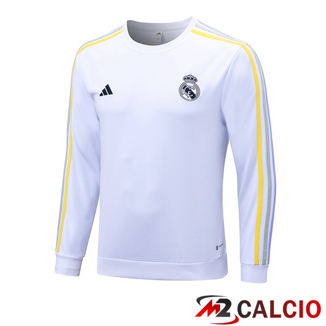 Felpa Allenamento Real Madrid Bianco 2023/2024