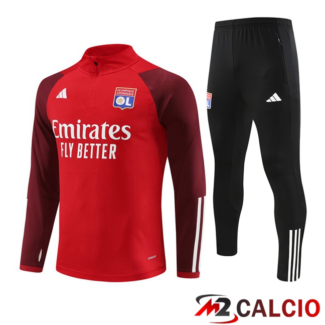 Insieme Tuta Calcio Lyon OL Rosso 2023/2024