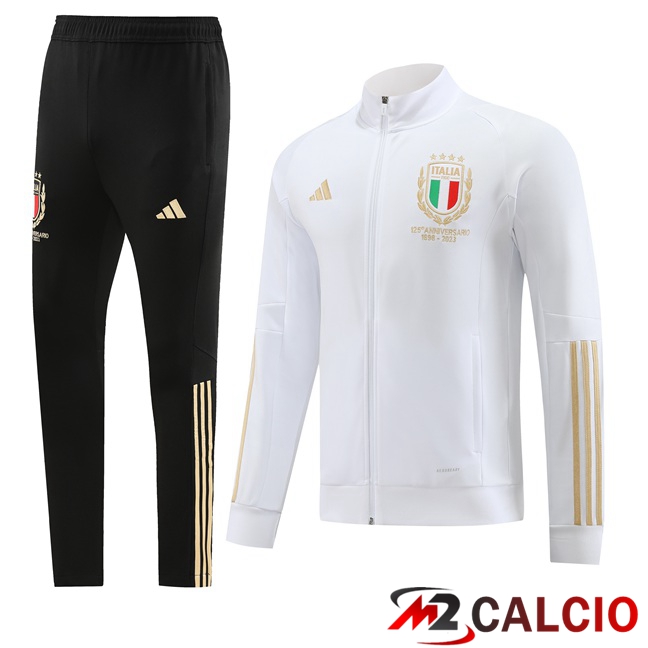 Insieme Tuta Calcio - Giacca Italia Bianco 2023/2024