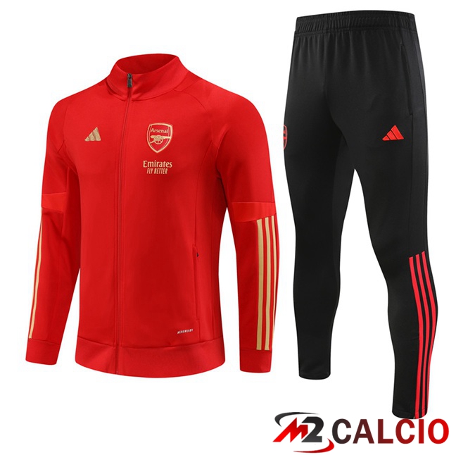 Insieme Tuta Calcio - Giacca Arsenal Rosso 2023/2024