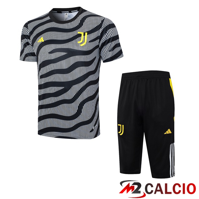 T Shirt Allenamento Juventus + Pantaloncini Nero 2023/2024