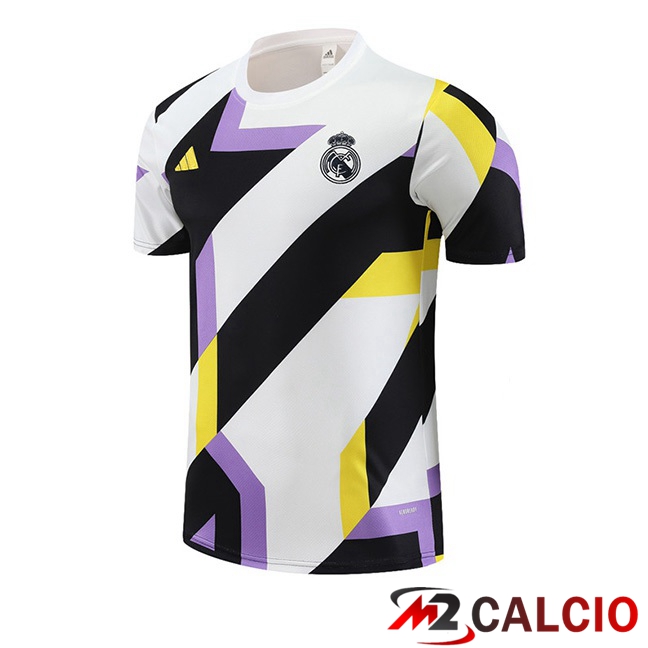 T Shirt Allenamento Real Madrid Bianco Nero 2023/2024