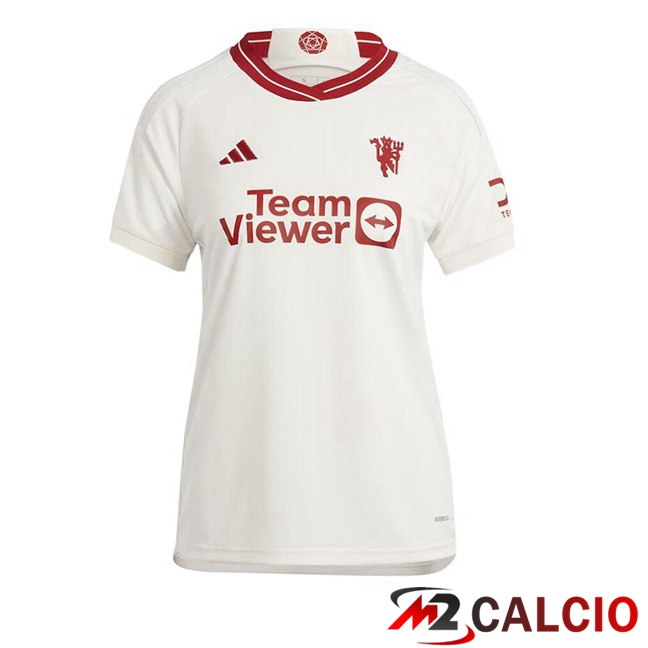 Maglie Calcio Manchester United Donna Terza Bianco 2023/2024