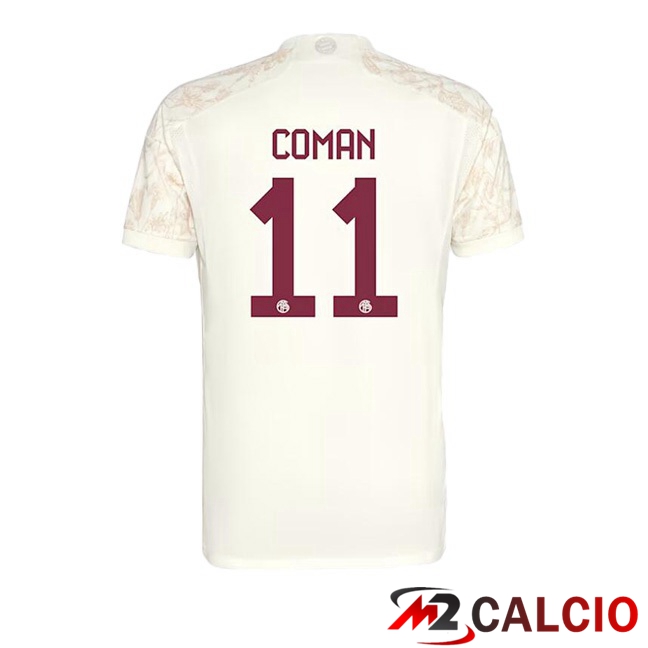 Maglie Calcio Bayern Monaco (Coman 11) Terza Giallo 2023/2024
