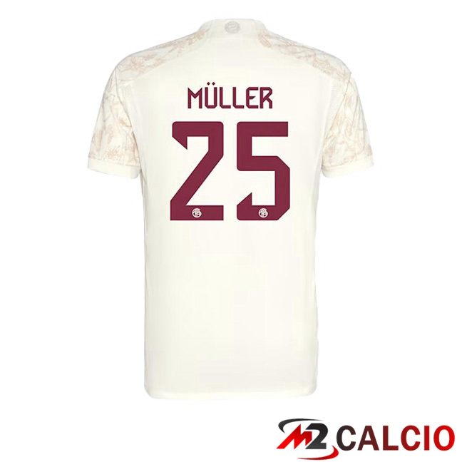 Maglie Calcio Bayern Monaco (Müller 25) Terza Giallo 2023/2024