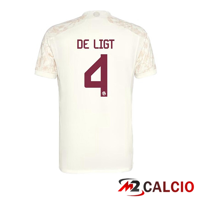 Maglie Calcio Bayern Monaco (de Ligt 4) Terza Giallo 2023/2024