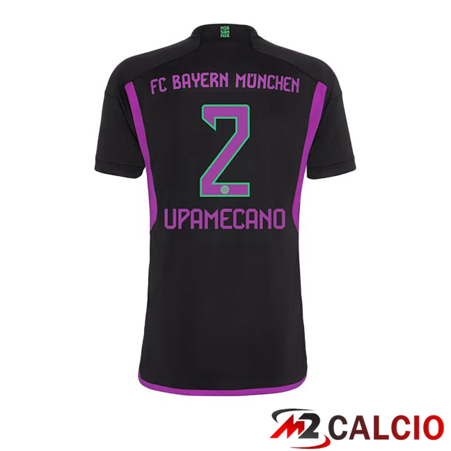 Maglie Calcio Bayern Monaco (Upamecano 2) Seconda Nero 2023/2024