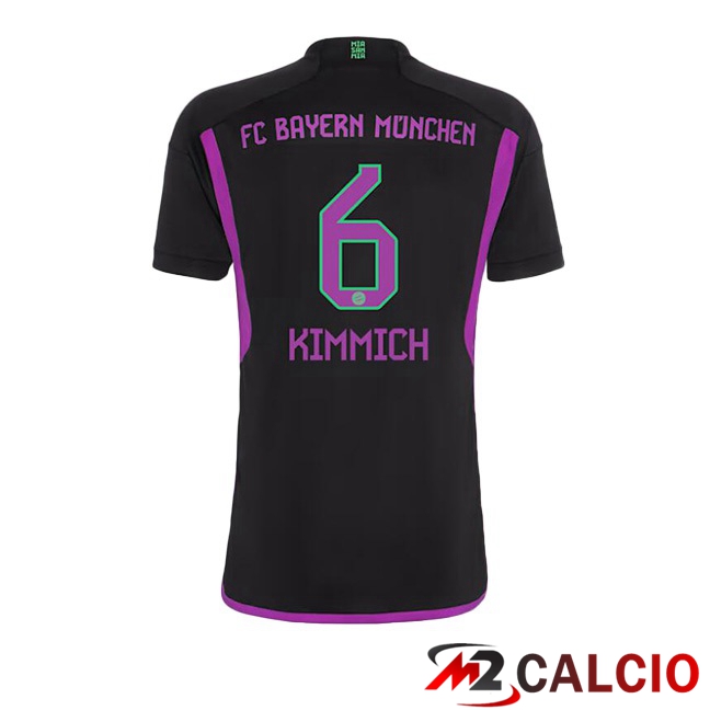 Maglie Calcio Bayern Monaco (Kimmich 6) Seconda Nero 2023/2024