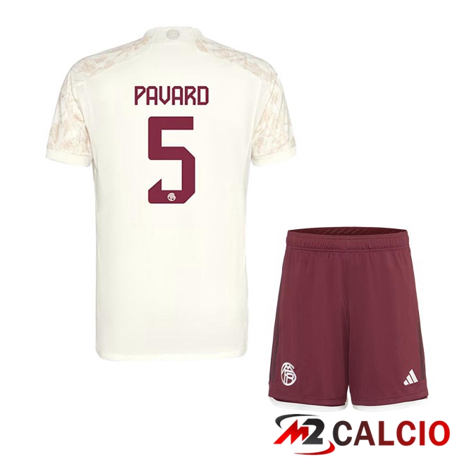 Maglie Calcio Bayern Monaco (Pavard 5) Bambino Terza Giallo 2023/2024
