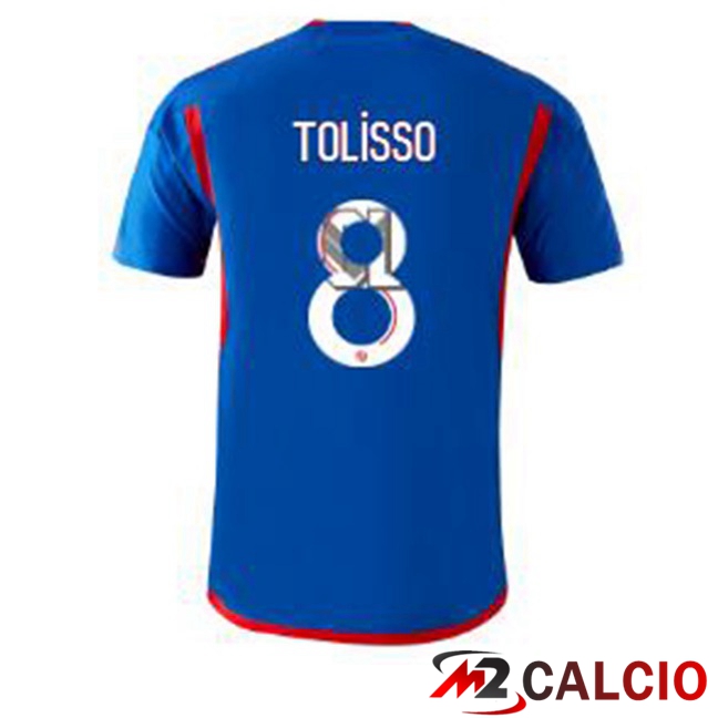 Maglie Calcio Lyon OL (TOLISSO 8) Seconda Blu 2023/2024