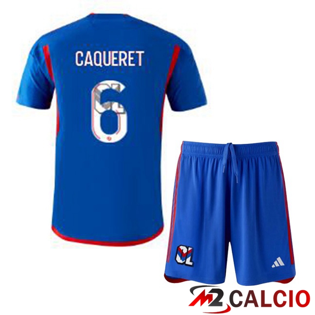 Maglie Calcio Lyon OL (CAQUERET 6) Bambino Seconda Blu 2023/2024