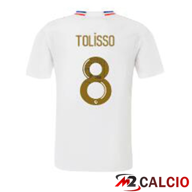 Maglie Calcio Lyon OL (TOLISSO 8) Prima Bianco 2023/2024