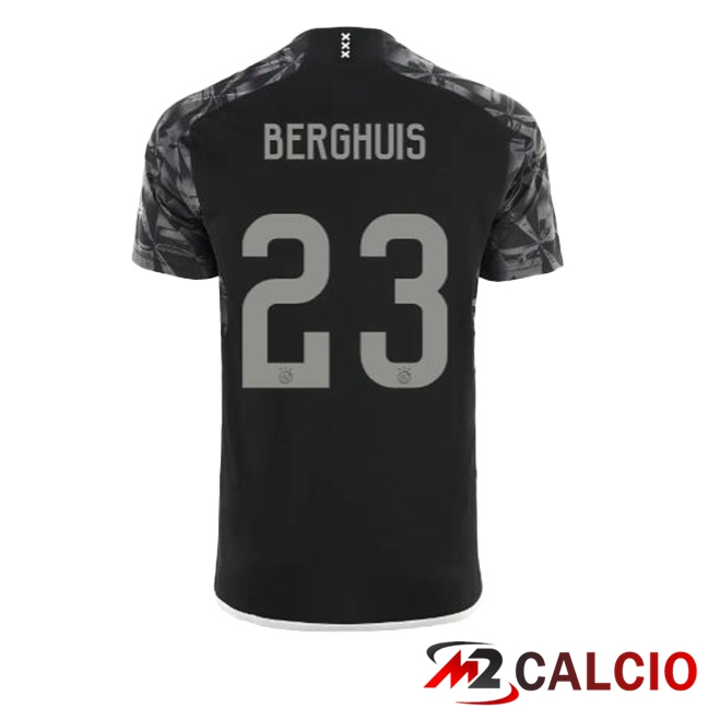 Maglie Calcio AFC Ajax (Berghuis 23) Terza Nero 2023/2024