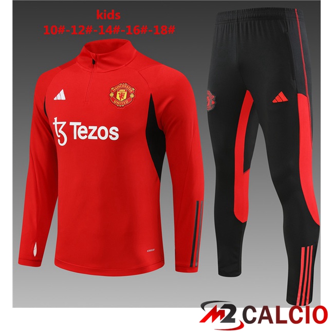 Insieme Tuta Calcio Manchester United Bambino Rosso 2023/2024