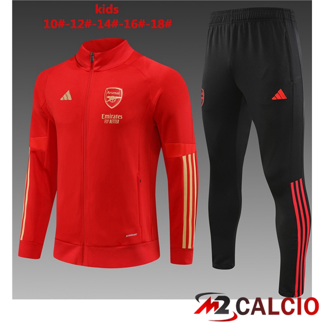Insieme Tuta Calcio - Giacca Arsenal Bambino Rosso 2023/2024