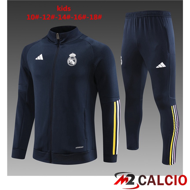 Insieme Tuta Calcio - Giacca Real Madrid Bambino Blu Reale 2023/2024