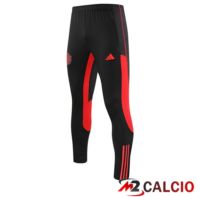 Pantaloni Da Allenamento Manchester United Nero Rosso 2023/2024
