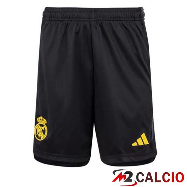 Pantaloncini Calcio Real Madrid Terza Nero 2023/2024