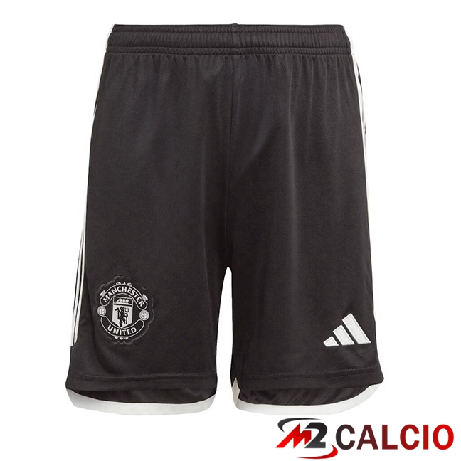 Pantaloncini Calcio Manchester United Seconda Nero 2023/2024