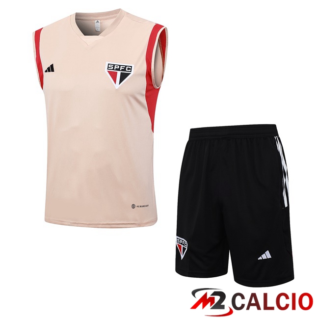 Canotta Calcio Sao Paulo FC + Pantaloncini Rosa 2023/2024