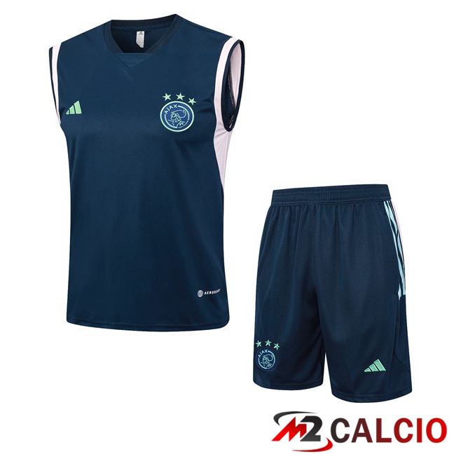 Canotta Calcio AFC Ajax + Pantaloncini Blu Reale 2023/2024