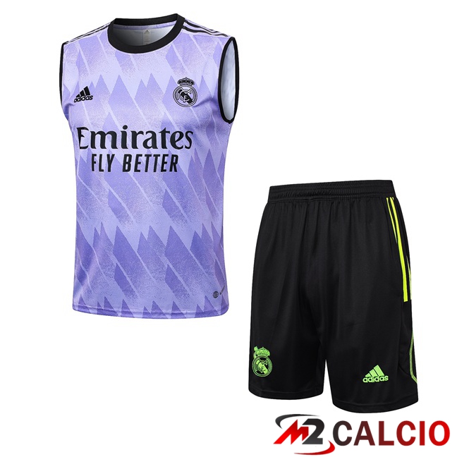 Canotta Calcio Real Madrid + Pantaloncini Viola 2023/2024