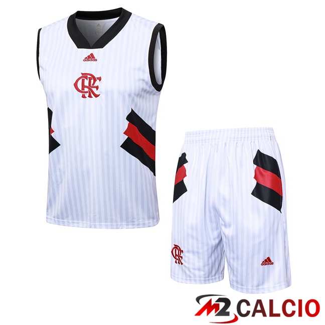Canotta Calcio Flamengo + Pantaloncini Bianco 2023/2024