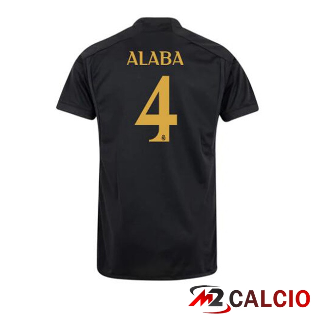 Maglie Calcio Real Madrid (Alaba 4) Terza Nero 2023/2024