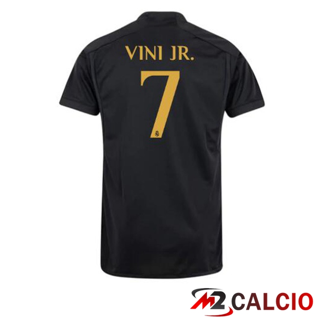 Maglie Calcio Real Madrid (Vini Jr. 7) Terza Nero 2023/2024